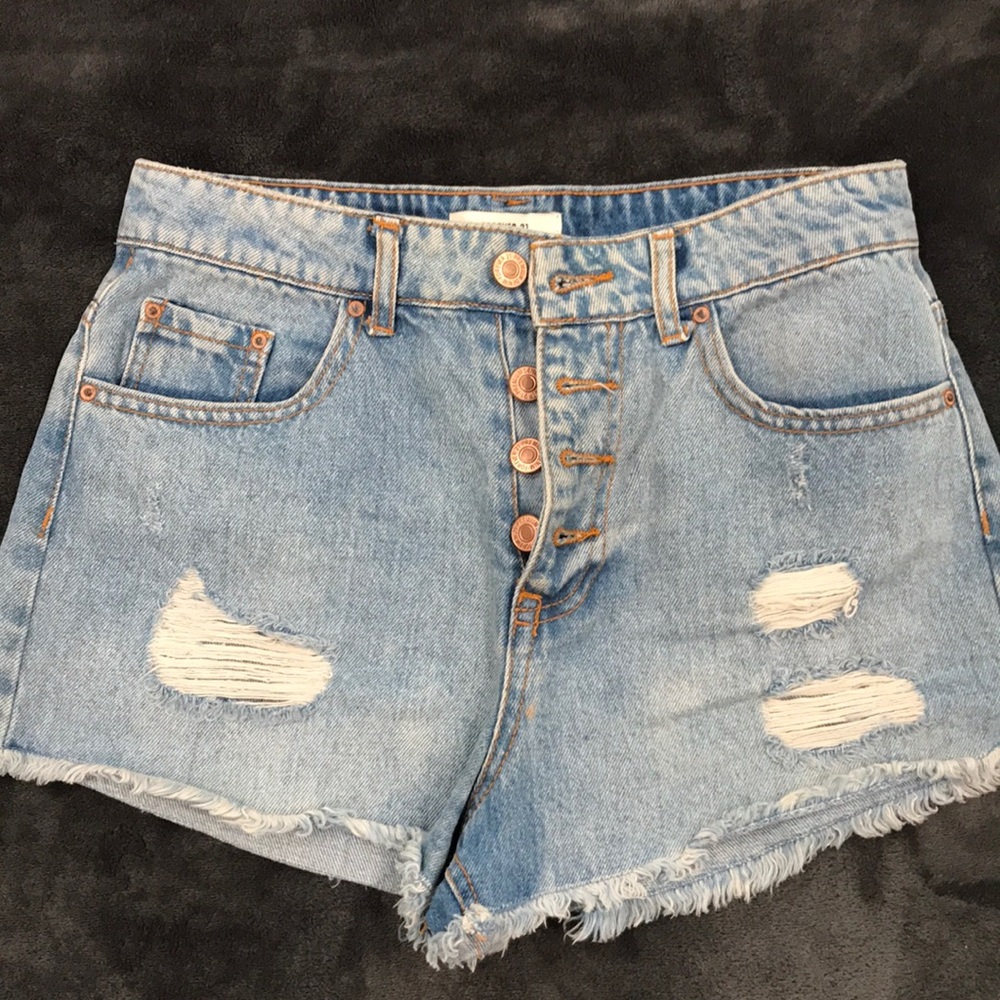 High waisted denim shorts - Picture 1 of 2